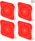 Red Light Night Lights Motion Sensor Red Lights Rechargeable RedLight Magnetic 670 nm Red Light for Sleep Therapy, Bathroom, Bedroom, Stair, Hallway, Travel, Kids Room, 4 Pack