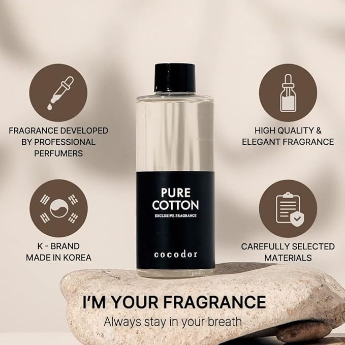 COCODOR Reed Diffuser Oil Refill/Woody Hotel /200ml / 1 Pack/Aromatherapy, Home Fragrance, Scented Oils, Oils for Reed Diffuser, Bathroom Home Decor