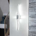 Modern Led Wall Sconces, 32inch Bathroom Mirror Vanity Light, 28W 6000K Wall Light Fixtures Stair Lights, Indoor Wall Decor Bedside Wall Lamp for Bedroom Living Room Hallway Hotel - Silver
