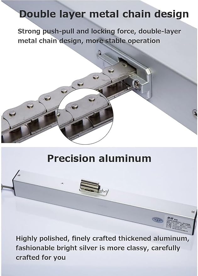 Automatic Window Opener, Electric Window Opener Actuator with Wall Switch and Remote Control, 400 Torque & Double-Layer Chain and Silent Design, for Skylight Window Greenhouse and Roof Vent