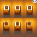 KINUR 6 Pack Night Light, LED Night Lights Plug into Wall with Dusk to Dawn sensors, Plug in Night Lights for Kids Room, Bedroom, Bathroom, Baby Nursery,Stair Lights, Hallway Light, Amber Color