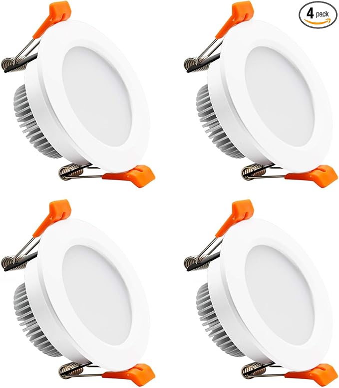YGS-Tech 2 Inch LED Recessed Lighting, Dimmable Downlight 3W(35W Halogen Equivalent), CRI80, 4000K Natural White Ceiling Light with LED Driver (4 Pack)