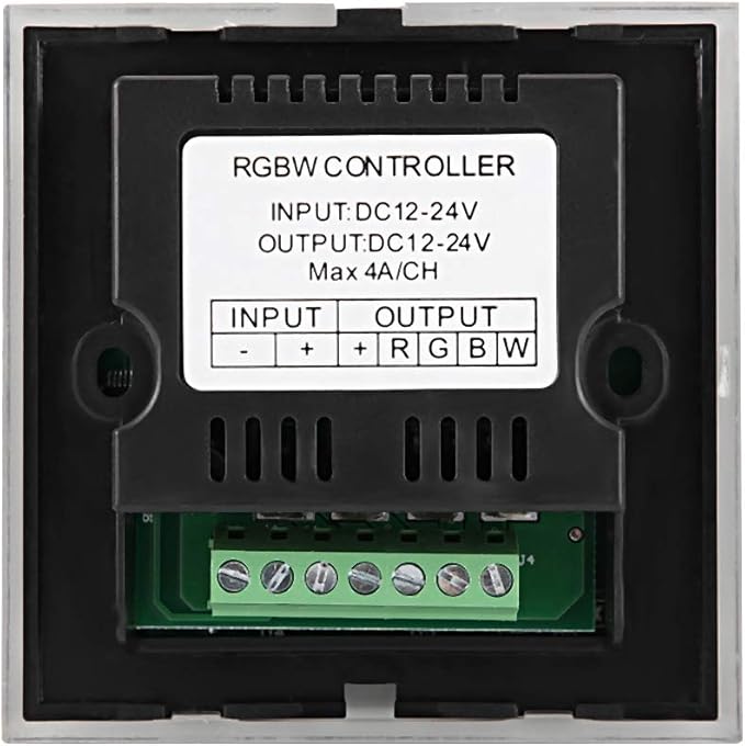 Wall Mounted Colorful RGBW LED Touch Panel Controller Dimmer Switch Applicable Scene LED Strip Light (Black), NIZUUONE1oxma72gdw-01