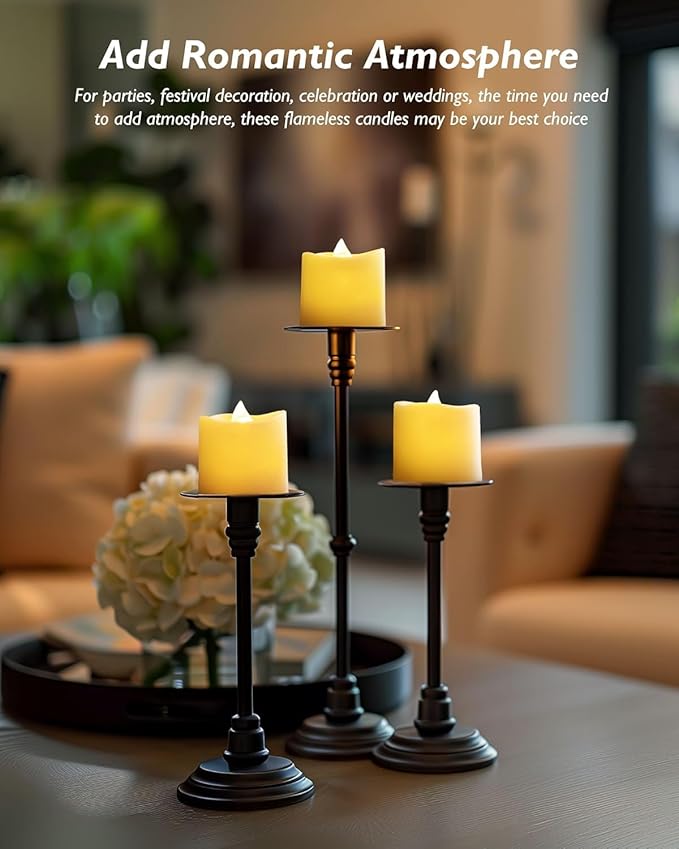 Homemory 24Pack Timer Flameless LED Votive Candles, Long Lasting Battery Operated Tea Light with Timers, 6 Hours On and 18 Hours Off Cycle Automatically for Wedding, Table Decorations (Ivory Base)