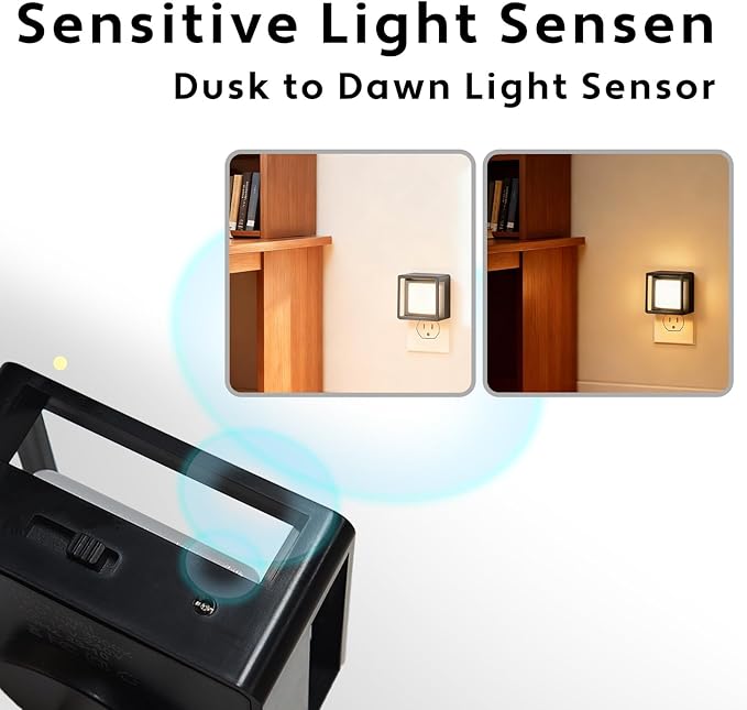 4 Pack Night Lights Plug into wall,Adjust 0-60LM Brightness Motion Sensor Night Light,for Modern Farmhouse Decor Deals,Home Decor,Bathroom Decor,Cozy Home Decor