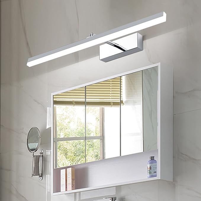 Vanity Lighting LED Mirror Front Light Waterproof Anti-Fog Bathroom Mirror Light Stainless Steel Rotatable Wall Light Make-up Light, Mirror Cabinet Light Bath Lights