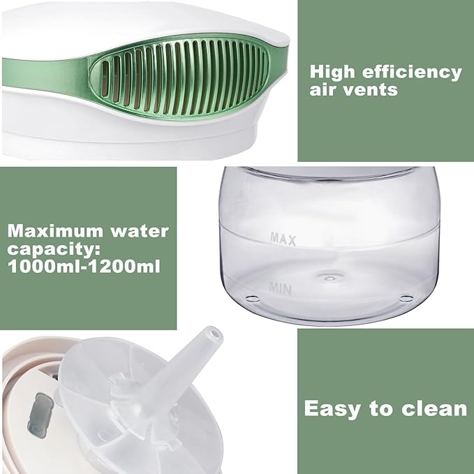 Water Air Purifiers for Home, Variable Speed Air Washer Aroma Diffuser, Quiet Rainbow Air Purifier with Water, Essential Oils Aroma Diffuser with LED Night Light, Freshener for Home, Smoke, Pet Odors