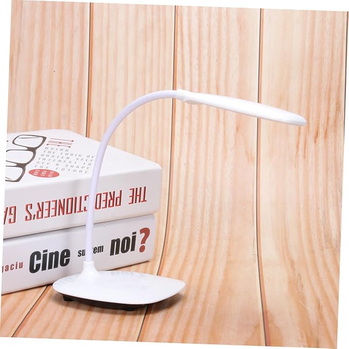 Tofficu Adjustable LED Desk Lamp with Touch Control Eye Protection Brightness Levels Flexible Neck Portable Folding Design for Reading Studying and Working White