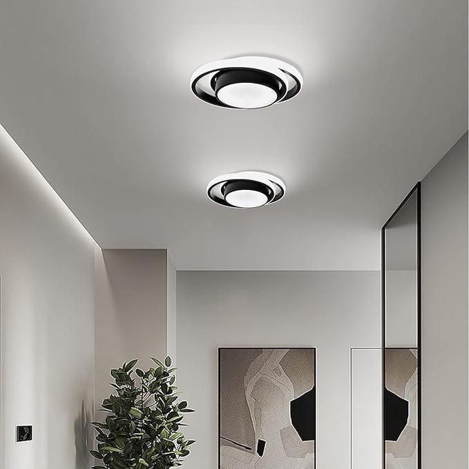 Motion Sensor LED Ceiling Light Indoor, 36W Cool White Mount Motion Activated Light Fixture Modern Flush Mount Ceiling lamp for Closet Laundry Bathroom Hallway Stair Porch Basement. (Round)