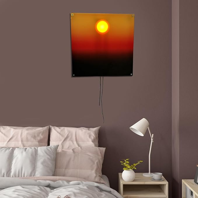 Mindfulness Wall Lamp Features Manual Sunrises Sunset Hanging Light for Serenes Home Atmospheres Sun Motion Living Room Lamp