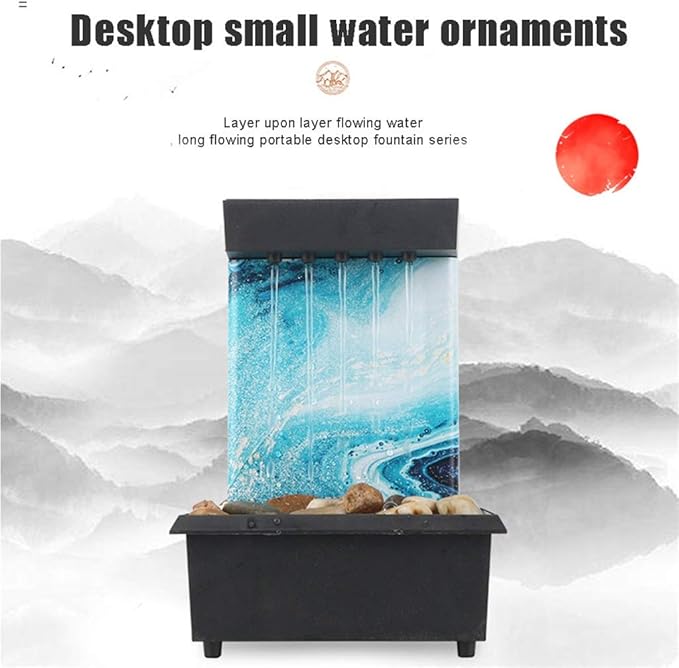 LED Light Home Office ABS Plastic Decoration Meditation Fountain