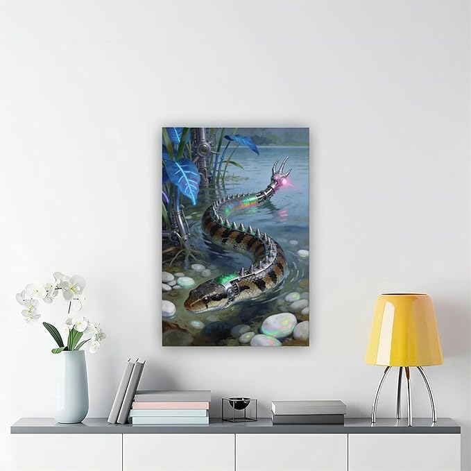 Framed Futuristic Nature Wall Art for Modern Living Room Creative Sci Fi Style Interior Decor 20x30inch(50x75cm)