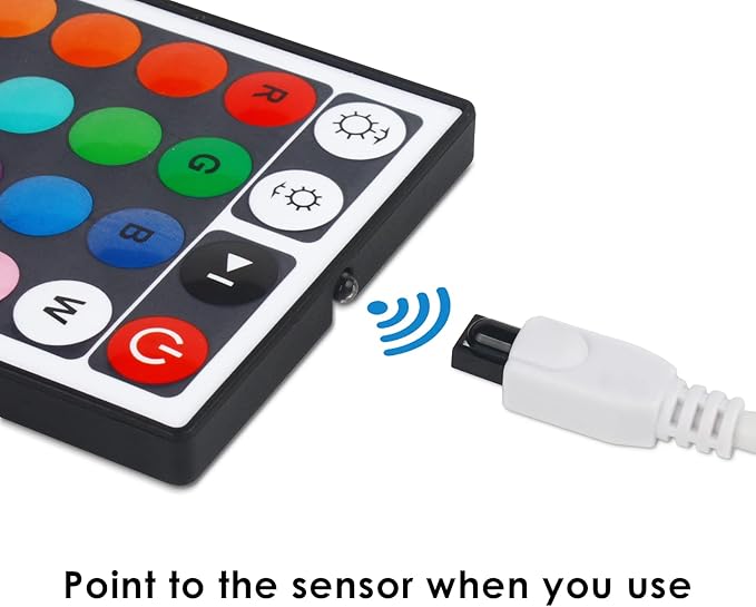 RGBZONE 4PIN RGB LED Controller, 2 Ports Low Voltage LED Controller, 44-Keys Wireless IR Remote Control, DC12V-24V 5050 2835 3528 LED Strip Lights