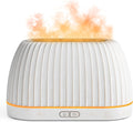 Essential Oil Diffuser, Flame Effect Aromatherapy Diffuser with 7-Color LED Lights & Auto Shut-Off, Ultrasonic Diffusers for Home, 120ml Samll Scent Diffuser for Essential Oils - White