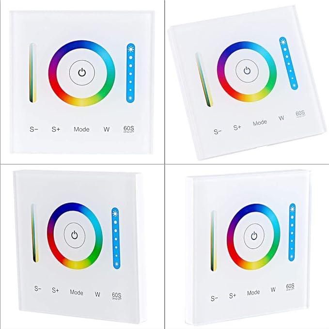 Fdit Wall-Mounted Led Panel Controller Capacitive Touch Panel Smart Dimmable Light for RGB Rgbw and RGB+CCT Led Strips