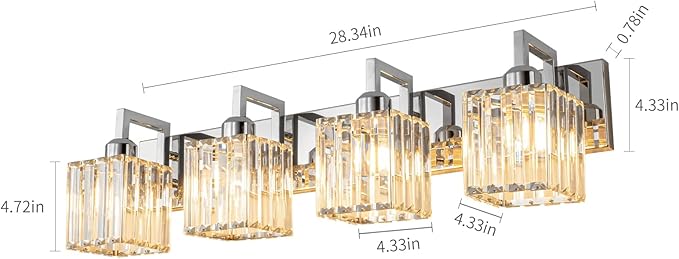 19.5" KnurledBrassWallSconcesSetof2,BronzeBathroomVanityLightFixtureswithWaterRipplesGlassTube,ModernLampforBedroom,LivingRoom,Hallway,Staise,Mirror,Kitchen