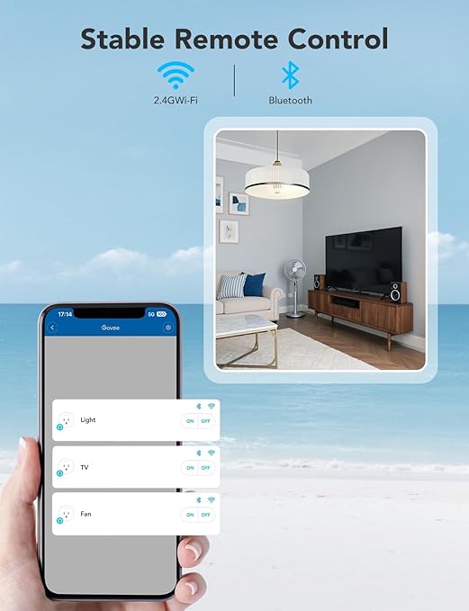 Govee Smart Plug, WiFi Outlet Compatible with Alexa and Google Assistant, Mini Smart Home Plugs with Timer Fuction & Group Controller, No Hub Required, ETL & FCC Certified, 2.4G WiFi Only (1 Pack)