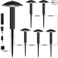 6-Pack Low Voltage Pathway Lights Kit: 24V Plug-in Landscape Lighting kit with Remote/Dusk to Dawn, 3W 3000K, IP65 - All-in-One Set, Easy DIY Install