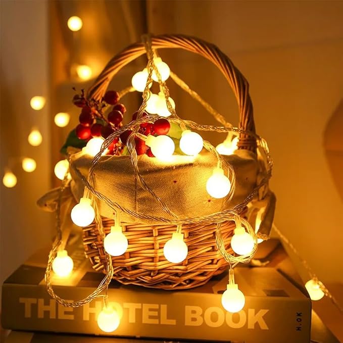 Dailyart Globe String Lights, 200Led 75FT Waterproof Fairy Lights Plug in 8 Modes with Remote Control, Brightness Adjustable &Timing String Lights Indoor Outdoor, Fairy Lights for Bedroom, Warm White
