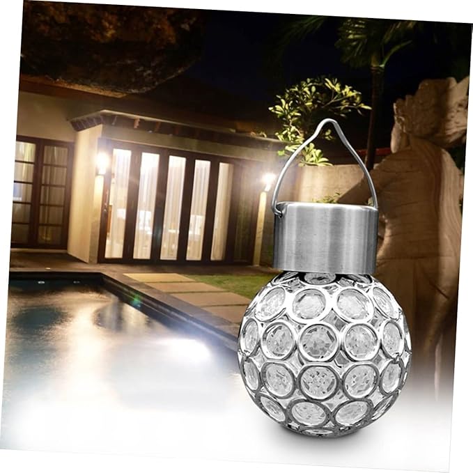 Mipcase 2pcs Solar Hanging Lights Outdoor Decorative Led Garden Lamp Automatic Off