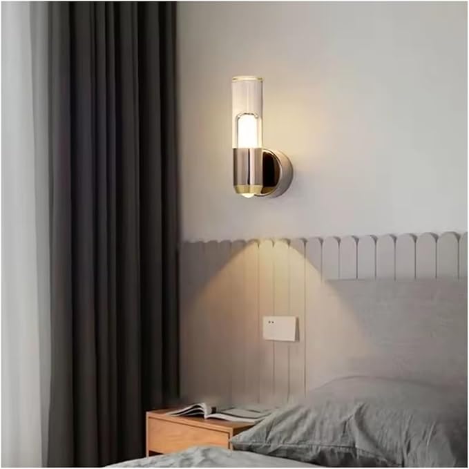 Modern Minimalist LED Wall Lamps, Transparent Ambient Lighting in Bedrooms, Background Decorative Fixtures