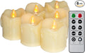 6 Battery Operated LED Votives with Remote Timer Small Unscented Flickering Flameless Electric Candles for Kitchen Home Decor Baptism Wedding Party Decorations Centerpieces Favors Gifts