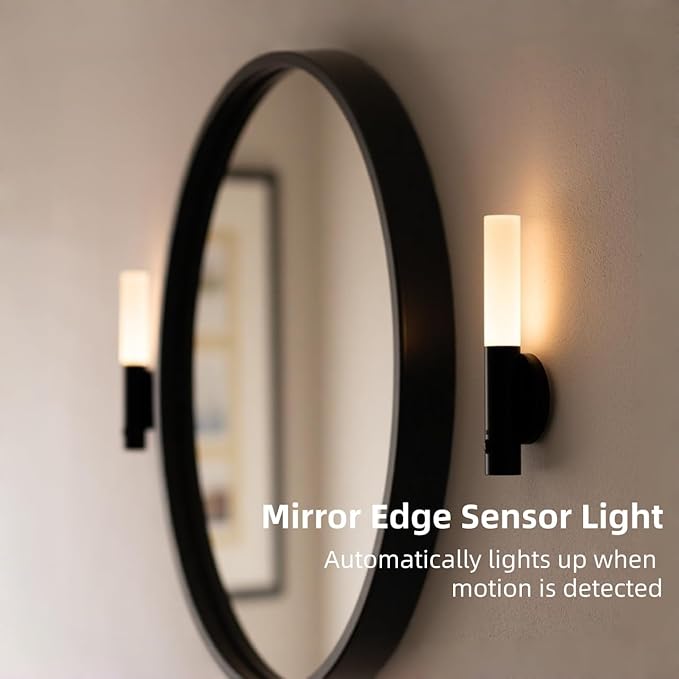 Motion Sensor Night Lights Indoor, Dimmable Lighting Decor for Stair, Bedroom, Kids Room,Magnetic Hallway Rechargeable LED Wireless Battery Operated Wall Sconce