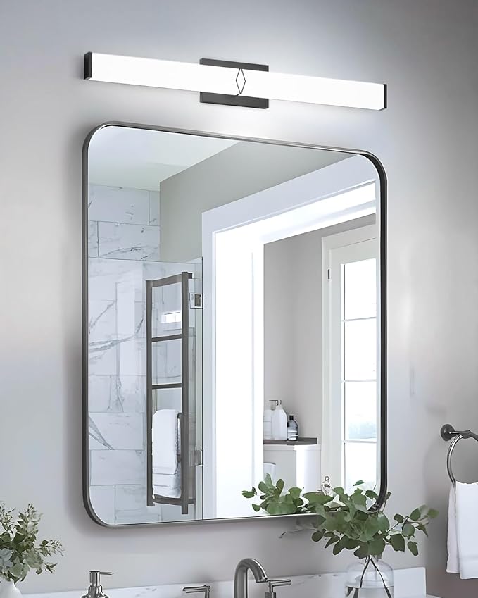 Bathroom Light Fixtures,Modern Bathroom Vanity Light,40inch Dimmable 40W 3600lm Black LED Vanity Lights Bar Over Mirror,5700K LED Lighting Fixture,ETL Certified