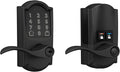 Schlage Encode Smart Wi-Fi Lock with Lever Handle, Touchscreen Keypad, Keyless Entry Door Lock, App Control, Alexa, Google Home and Airbnb Compatible, Matte Black, FE789WB CAM 622 Acc