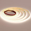 TOPAI 24V COB LED Strip Narrow 5mm Width Natural White 4000K CRI 90+ 4000lm Dotless 16.4ft 400LEDs/M High Density Cuttable Flexible LED Tape Light for Cabinet Home DIY Lighting Projects