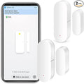WiFi Door Window Sensor: Smart Contact Sensor with App Alerts, Door Open Detector Compatible with Alexa Google Assistant, Entry Detector Sensor for Home Security and Home Automation (2-Pack)
