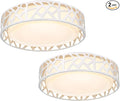 LED Flush Mount Ceiling Light 2 Pack, 14 Inch Dimmable Round Lighting Fixture, 20W 1400 Lumens 3000K Warm White, ETL Listed for Kitchen, Hallway, Bedroom, Stairways, Acrylic Lampshade