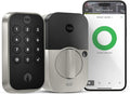 Yale Security Assure Lock 2 Deadbolt, Satin Nickel Keyed Smart Entry Door Lock with Wi-Fi Connected Keypad for Code Entry and Remote Access, YRD410-WF1-619