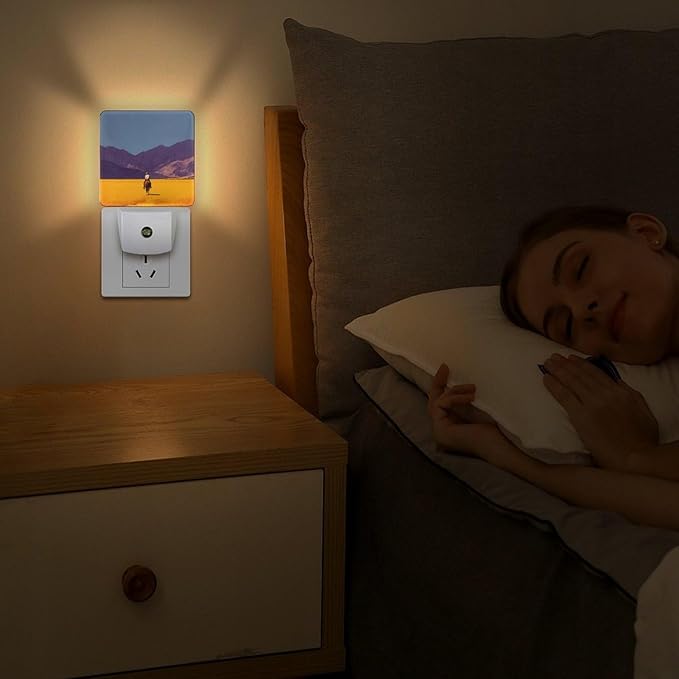 Plug in Night Light with LED & Smart Light Sensor, Stratum Auto-On/Off Night Lights Plug Into Wall for Bedroom, Bathroom, Hallway, Stairway
