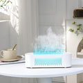 Volcano Humidifier Flame Fire Diffuser: 260ml Super Quiet Essential Oil Diffuser 7 Colors Changed Flame Light Spray Aromatherapy Humidifier 2/4/6H Timer Auto Shut Off for Bedroom,Gift (White)