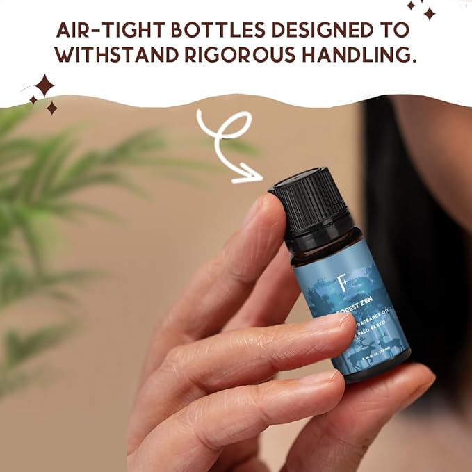 Folkulture Woody Essential Oils Set for Diffuser | New Year Nature-Inspired Aromatherapy for Relaxation, Grounding | 6 Earthy & Woody Scents - Palo Santo, Sandalwood, Pine & Cedar, Euclyptus