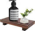 Renawe Small Kitchen Sink Soap Tray for Counter Soap Dish Dispenser Holder Wooden Risers Stand for Bathroom Decor Farmhouse Wood Pedestal Kitchen Accessories Countertop Vanity Counter Decorative Tray