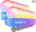 DAYBETTER Smart Light Bulbs, Alexa Light Bulb, WiFi Light Bulbs, RGBCW Color Changing Light Bulb A19 9W 800LM, Smart Bulbs That Work with Alexa & Google Assistant, Music Sync, No Hub Required, 12 Pack