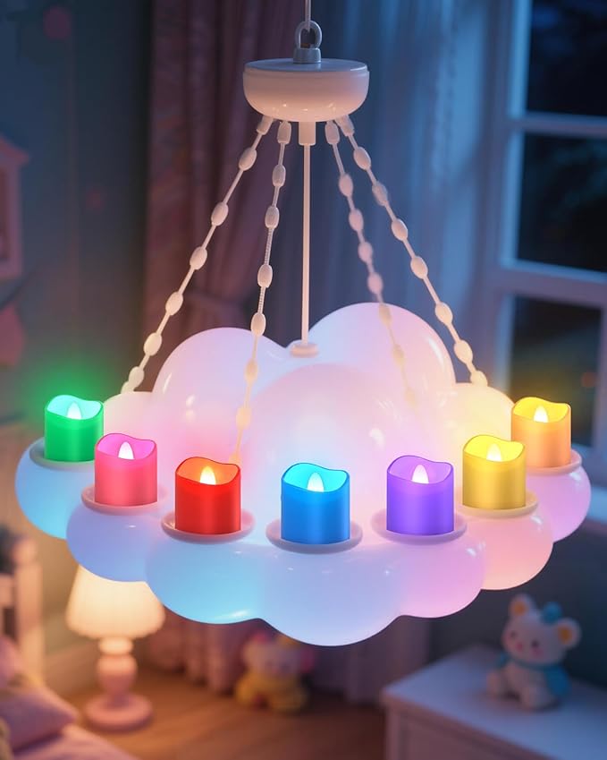 SoulBay Flameless Candles Color Changing Rechargeable, 12pcs LED Flickering Tea Lights Votives Candle with Charging Base & Remote Timer for Room Table Party Halloween Decorations, Multicolor, 1.57"