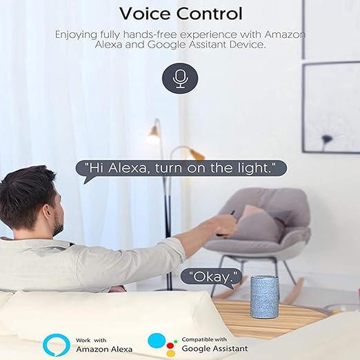 Smart WiFi Wireless Relay Switch Module, Tuya 1CH AC 85-250V/ USB 5V Smart Life Remote Control Dry Contact Momentry Switch Compatible with Alexa and Google Home