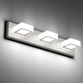 Ralbay Brushed Nickel Bathroom Vanity Lights 24inch Metal Acrylic LED Modern Bathroom Wall Lighting Fixtures Brushed Nickel (White Light 6000K, Non-dimmable)