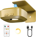 Picture Lights for Wall, Rechargeable Magnetic Poster Lights with 3 Color Temperatures, Dimmable Timer Painting Decor Light for Art Display, Frame (Gold, 1 Pack)