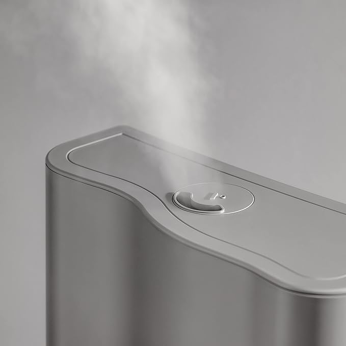 Vitruvi Cloud Bedside Humidifier, Dove, 24 Hr Run Time, 602ft Coverage, Large Home Bedroom - Night Mode - Includes 3 Month Filter