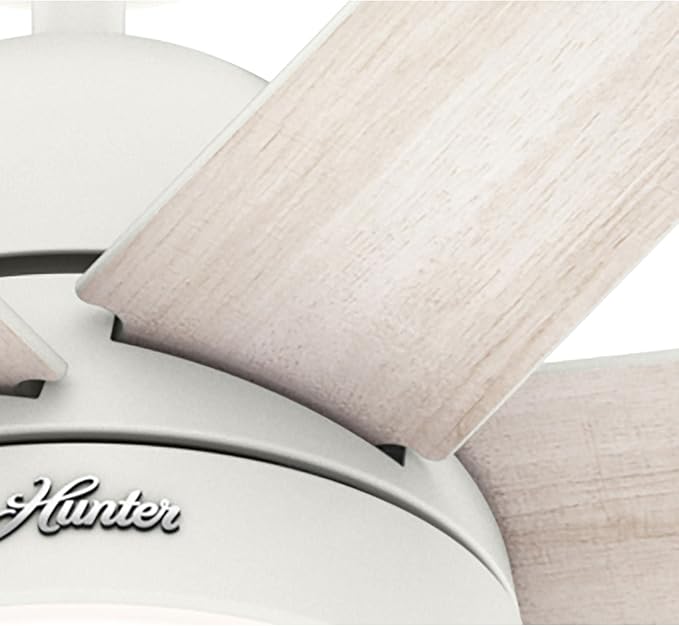 Hunter 60 inch WiFi Phenomenon Matte White Ceiling Fan with LED Light Kit and Wall Control