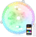 Smart Ceiling Light Replacement Kit, RGB LED Ceiling Fan Light Retrofit Kit, 1200LM, DIY Color, Compatible with Alexa, 2700K-6500K for Bedroom, Living Room, 5.5 Inch, 120V, ETL