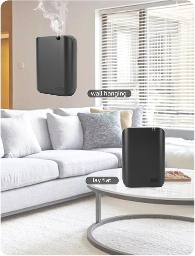 Zunate Smart Scent Air Machine 150ML, APP Controlled Silent Wall Mount Diffuser for 2152.78 Sq.Ft, Ideal for Hotels, Offices & Commercial Spaces (Black)