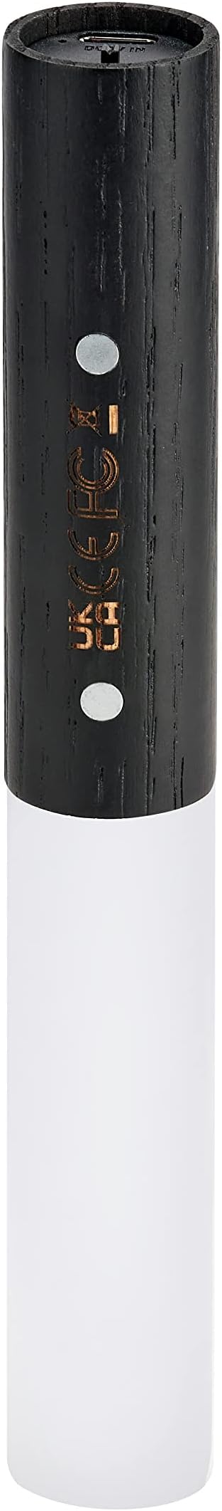 Gingko Smart LED Baton Wall Light, Rechargeable with Motion Sensor, Made from Natural Wood with Magnetised Base (Black)