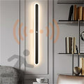 Modern LED Wall Sconce with Motion Sensor Interior Acrylic Black Wall Lamp Indoor Minimalist Long Wall Light Inside Lighting Fixtures for Living Room Bathroom Front Door Bedroom (150CM,Natural Light)