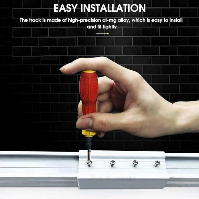 S Folding Corrugated Electric Smart Curtains System, Automatic Curtain Opener, Motorized Curtains Rod, Compatible with Apple HomeKit/Samsung SmartThings (Track length 3 Meters (118.11 inches))