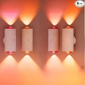 Rechargeable LED Wall Lamp Magnetic Motion Sensor Dimmable Stick on Night Light for Bedroom Closet Under Cabinet Lighting (4, White)